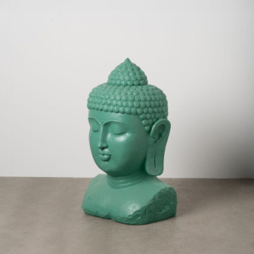 Sculpture Bouddha Turquoise Résine 60,50x56x108cm