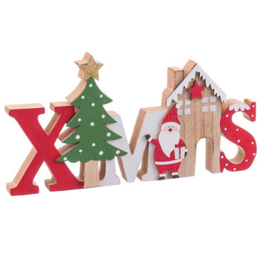 Signe X'Mas Bois 30x2x15cm