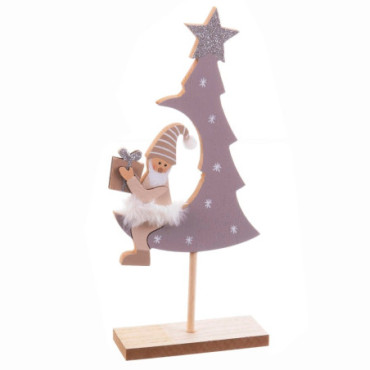 Socle Arbre De Pommes De Terre Noel Bois 13x4,50x26cm