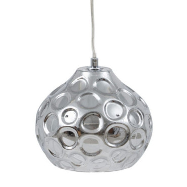 Suspension Argent Fer / Cristal 18x18x17,50cm