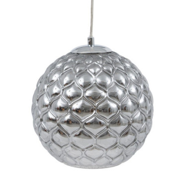 Suspension Argent Fer / Cristal 23x23x21,50cm