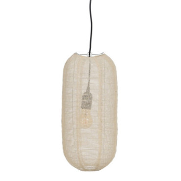 Suspension Beige Tissu - Métal 20x20x42,50cm