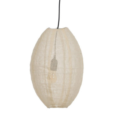 Suspension Beige Tissu - Métal 30x30x44,50cm