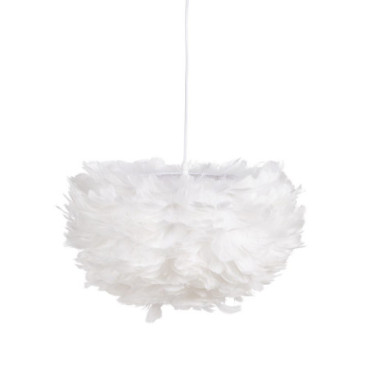 Suspension Blanc - Or Plume 40x40x25cm