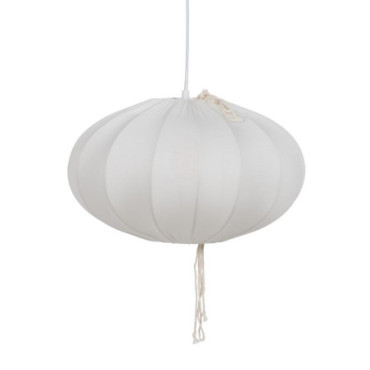 Suspension Blanc Coton Éclairage 40x40x23,50cm