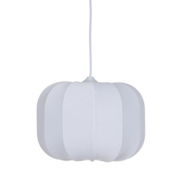 Suspension Blanc Tissu 31x31x24cm