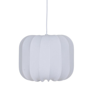 Suspension Blanc Tissu 40x40x31,50cm