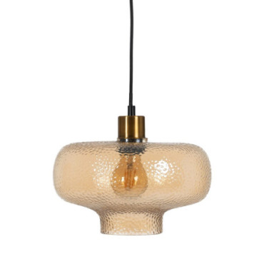 Suspension Caramel Métal - Cristal 26x26x15cm