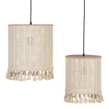 Suspension Naturel 33x33x33cm Set de 2