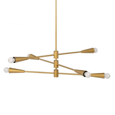 Suspension Or Métal Moderne 80x80x129,50cm