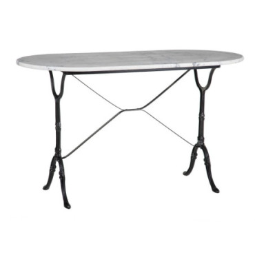 Table À Manger Blanc - Noire 120x60x71cm