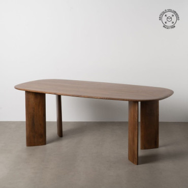 Table À Manger Marron Bois De Manguier 200x100x76cm