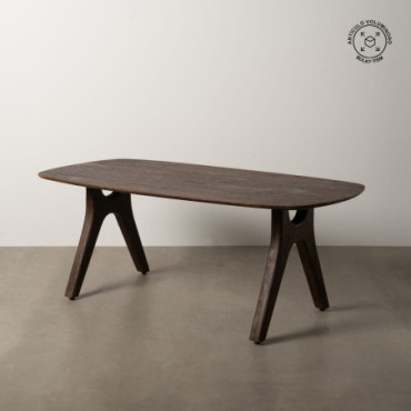 Table À Manger Marron Bois De Manguier 200x100x76cm