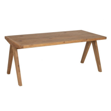 Table À Manger Naturel Bois De Pin 180x90x75cm