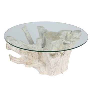 Table basse Blanc Rozado 90x90x45cm