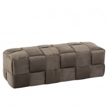 Pouf 3 Personnes Bois Gris Foncé