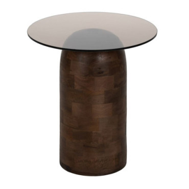 Table Basse Miel Bois De Manguier 50x50x56cm