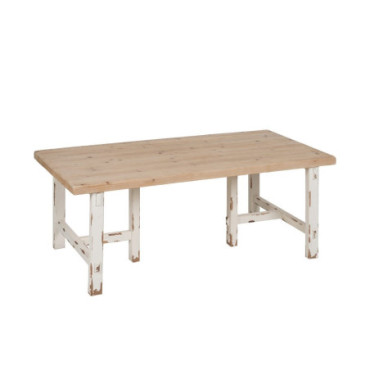 Table Basse Naturel - Blanc Bois De Sapin 120x60x48cm