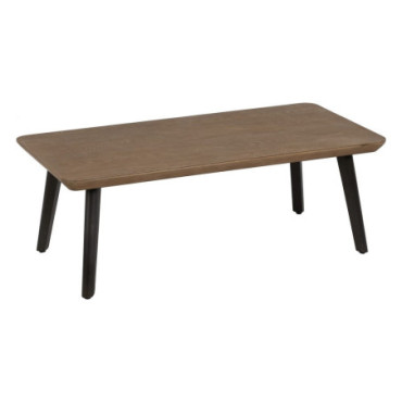 Table Basse Naturel - Noir Bois - Métal Paul 120x60x43cm