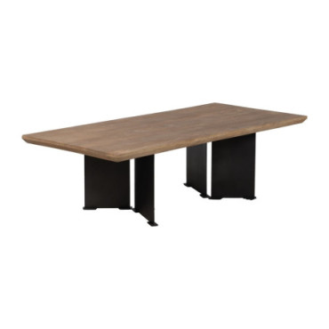 Table Basse Naturel Bois - Fer Salon 150x70x43cm