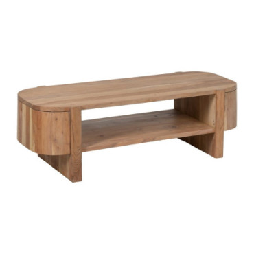 Table Basse Naturel Bois D'Acacia Creel 120x50x40cm