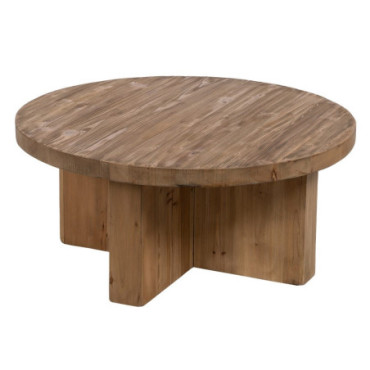 Table basse Naturel Bois De Pino Salon 100x100x45cm