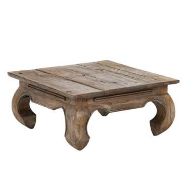 Table basse Naturel Bois Salon 80x80x38cm