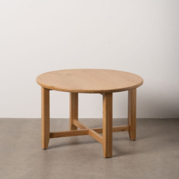 Table Basse Naturel Mindi Bois Salon 80x80x50cm