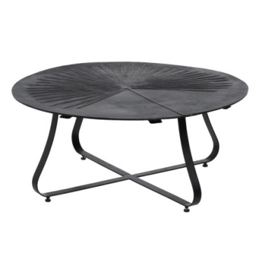 Table basse Noir Aluminium/Fer Salon 80x80x35cm