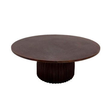 Table Basse Oxyde Marron Aluminum Salon 69x69x30cm