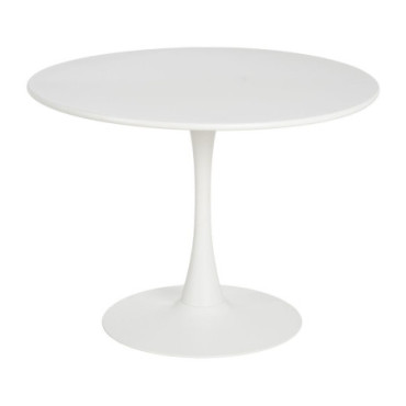 Table Blanc Métal 100x100x74cm