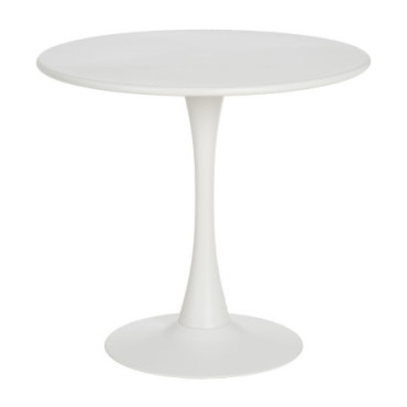 Table Blanc Métal 80x80x74cm