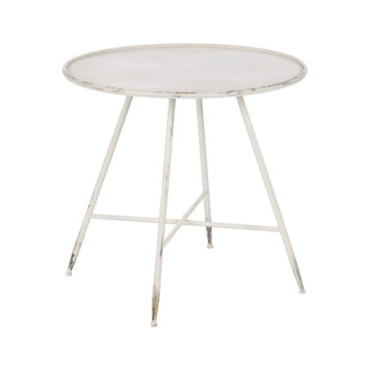 Table Crème Métal 80x80x75cm