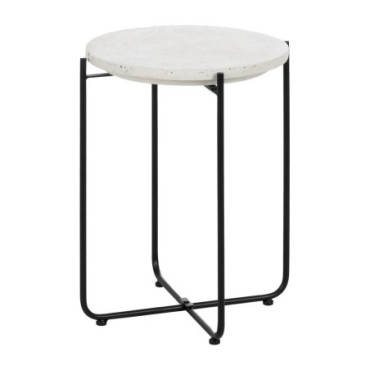 Table D'Appoint Beige - Noir Magnésium 40x40x55,25cm