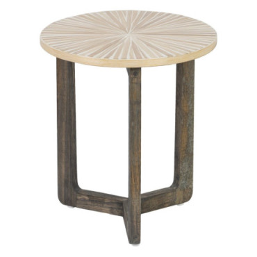 Table d'appoint Beige Bambou / Mdf 40x40x45cm