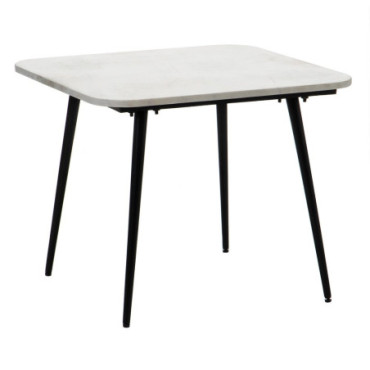 Table d'appoint Blanc - Noire 55x55x45cm