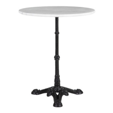 Table d'appoint Blanc - Noire 60x60x71cm