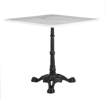 Table d'appoint Blanc - Noire 70x70x71cm