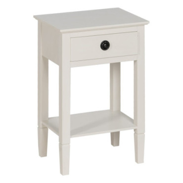 Table d'appoint Blanc Cassé Mdf - Bois 40x30x61cm