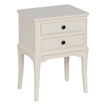 Table d'appoint Blanc Mdf - Bois 43x33x60cm