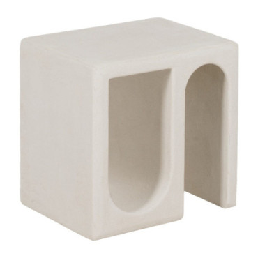 Table D'Appoint Blanc Mdf - Wilma 48x37x49cm