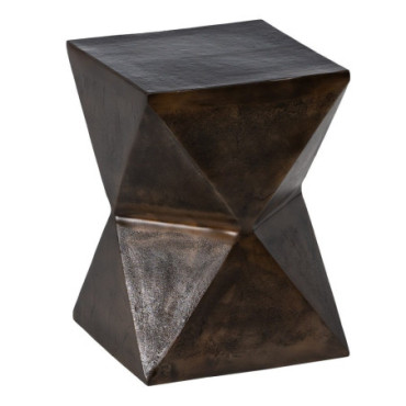 Table d'appoint Bronze Métal Décoration 30x30x41cm