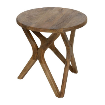 Table d'appoint Miel Bois De Manguier 50x50x50cm