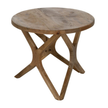 Table d'appoint Miel Bois De Manguier 60x60x50cm