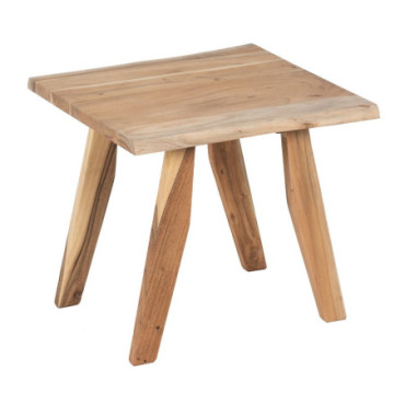 Table d'appoint Naturel Acacia Salon 50x50x46cm