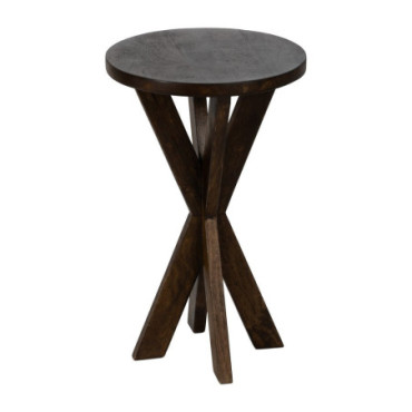 Table d'appoint Naturel Bois De Manguier 37x37x60cm