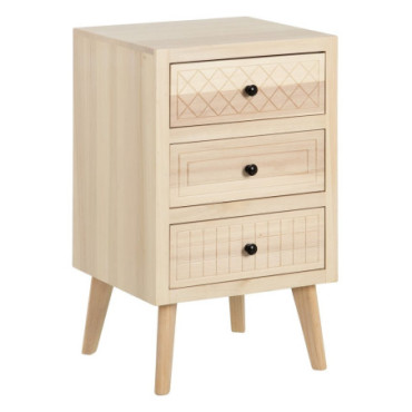 Table d'appoint Naturel Mdf - Bois Marie 42x40x70cm