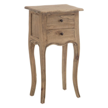 Table d'appoint Naturel Mindi Bois Chambre 40x30x72cm