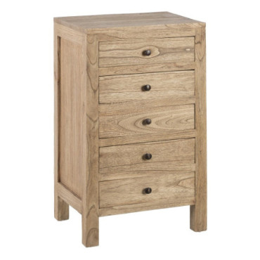 Table d'appoint Naturel Mindi Bois Chambre 44x34x77cm