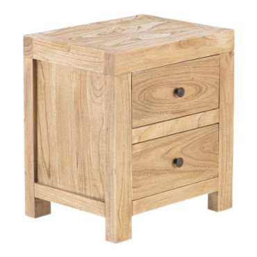 Table d'appoint Naturel Mindi Bois Chambre 45x35x50cm